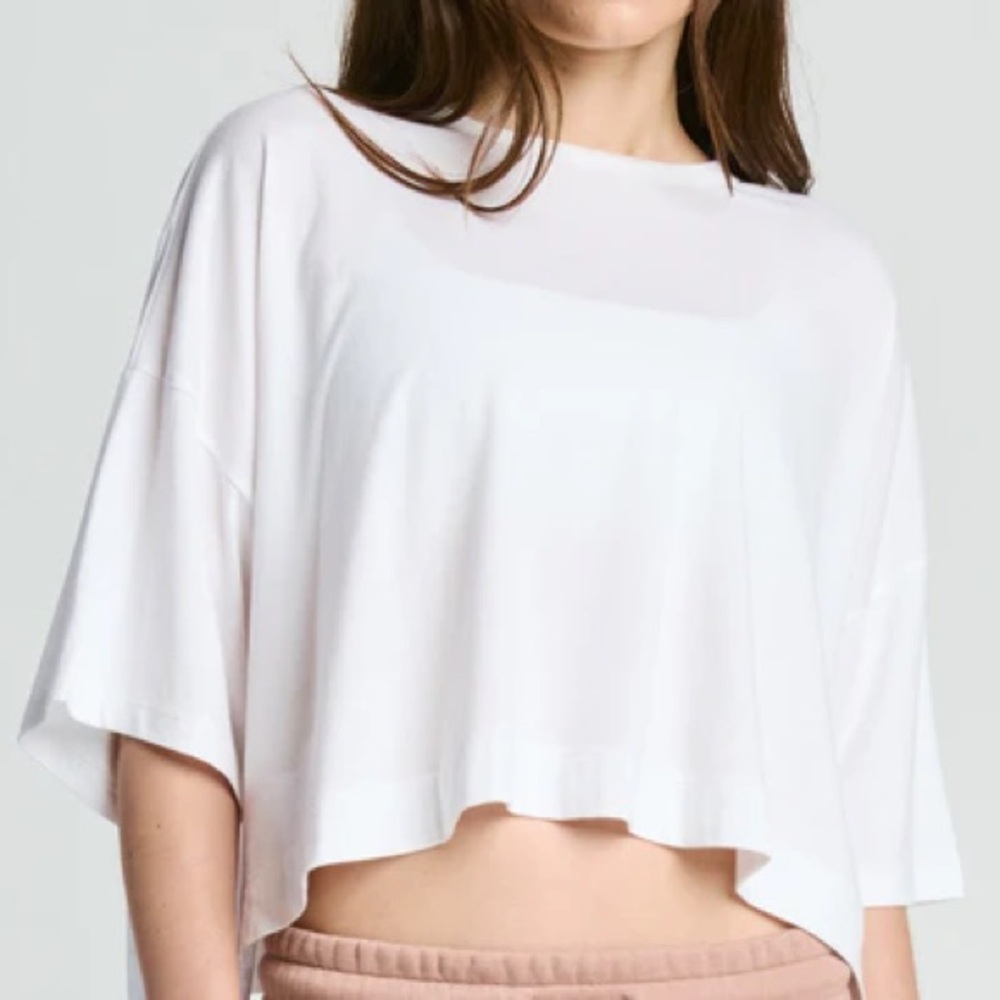 The Laundry Room Women’s White Cropped Boxy Top